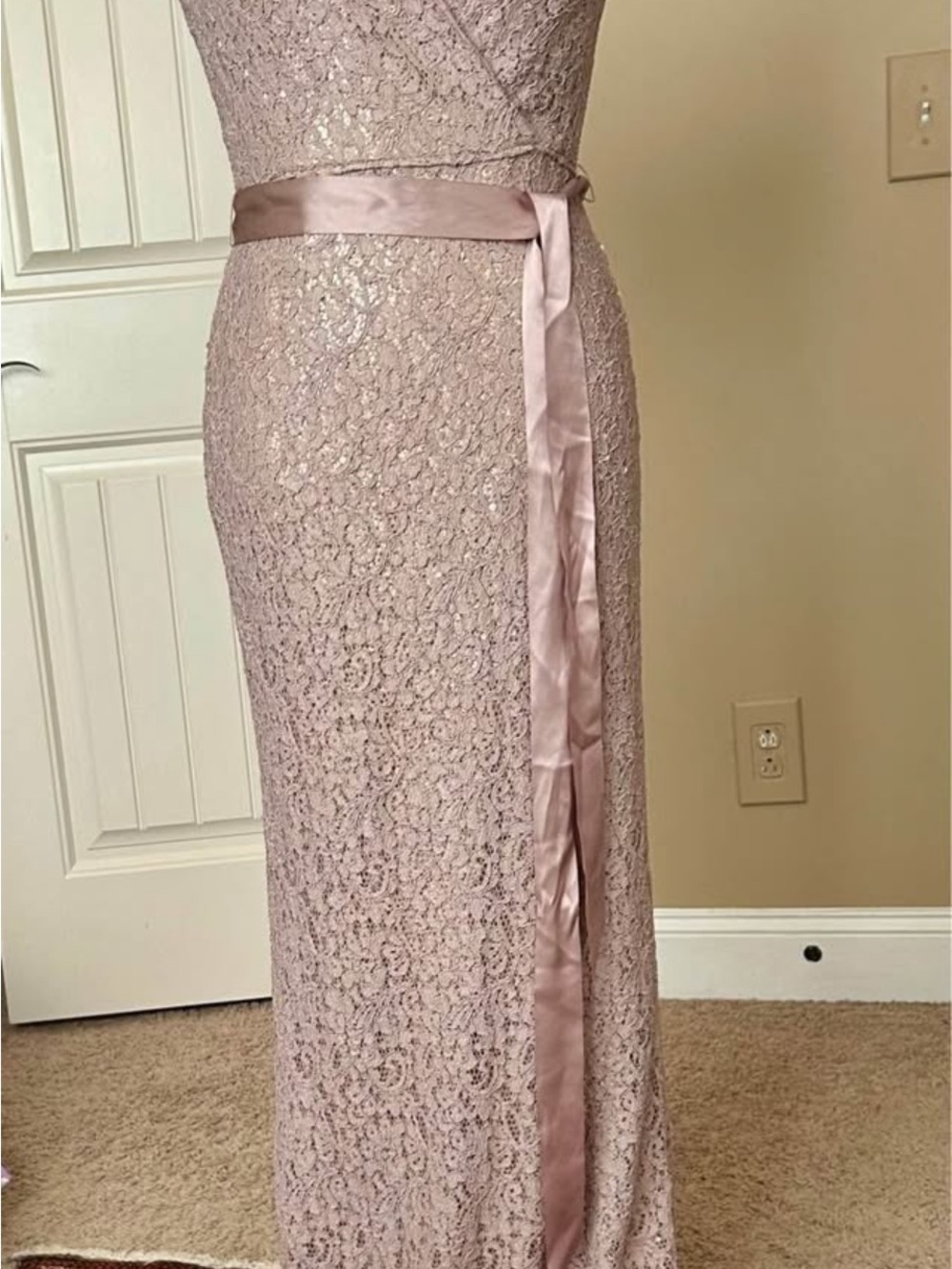 Adrianna Papell Lace maxi formal dress